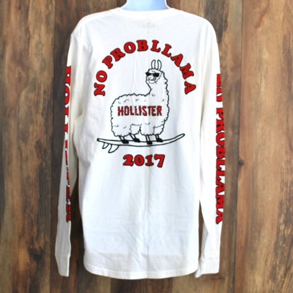 Vintage Hollister Long Sleeve Tee XL No Problema Graphic - Picture 1 of 4